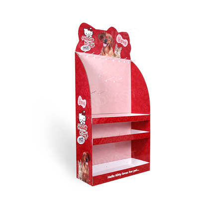 Pet supplies red paper display rack