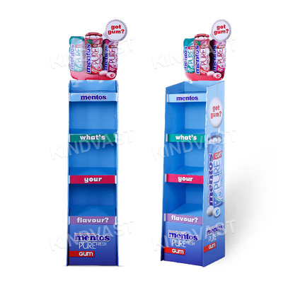Gum paper display rack with sliding buckle blue - Mentos