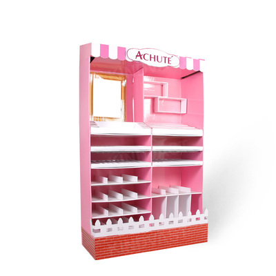 Cosmetics Large Display Stand Pink Style