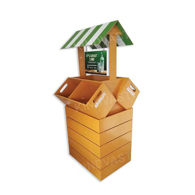 Commercial supermarket wooden display rack