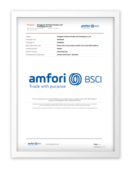 BSCI(the world's leading ethical trade membership organisation)